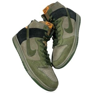 Vintage Nike Dunk High NL Classic Olive Slate Grey Mandarin 2005 Sneakers Size 9